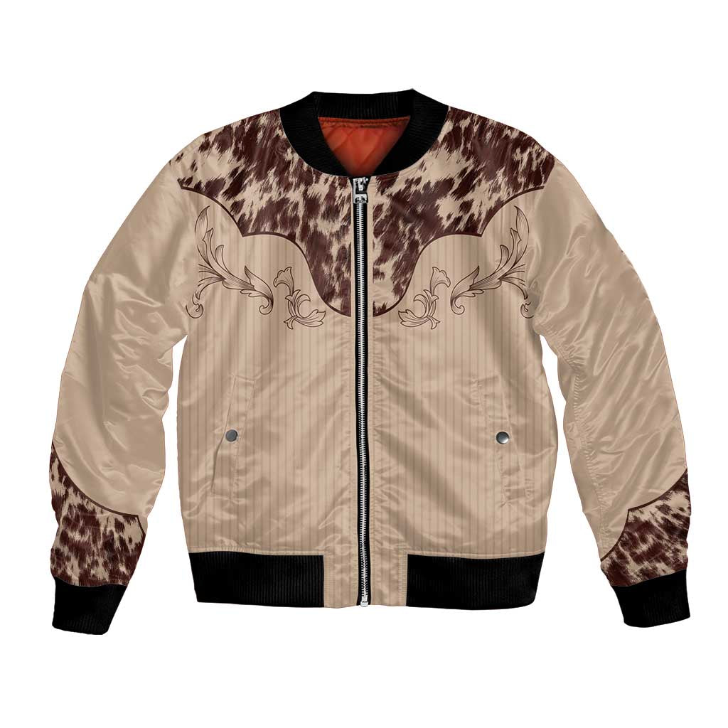 Cowboys Wild West Bomber Jacket Cow Prints - Wonder Print Shop