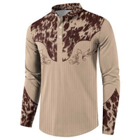 Cowboys Wild West Button Sweatshirt Cow Prints - Wonder Print Shop