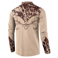 Cowboys Wild West Button Sweatshirt Cow Prints - Wonder Print Shop