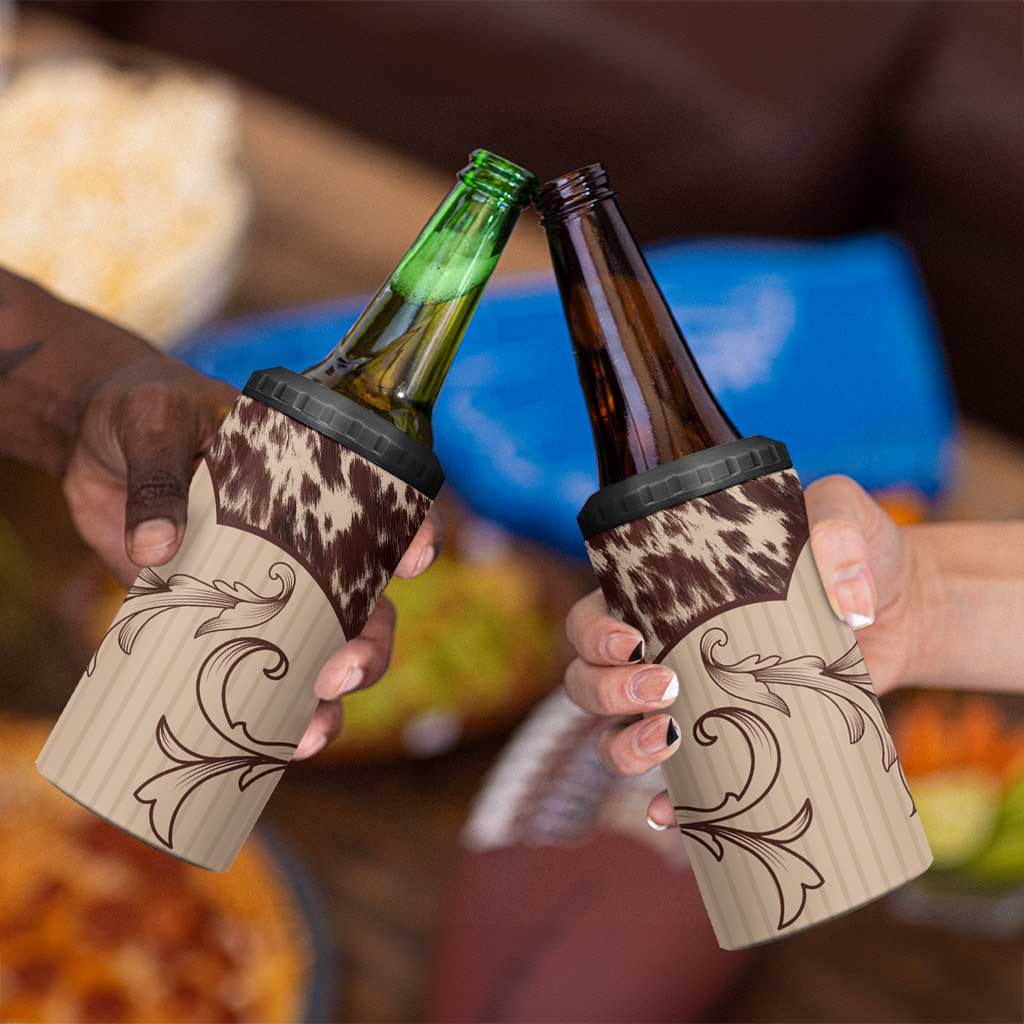 Cowboys Wild West 4 in 1 Can Cooler Tumbler Cow Prints - Wonder Print Shop