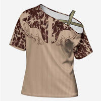 Cowboys Wild West Cross Shoulder Shirt Cow Prints - Wonder Print Shop