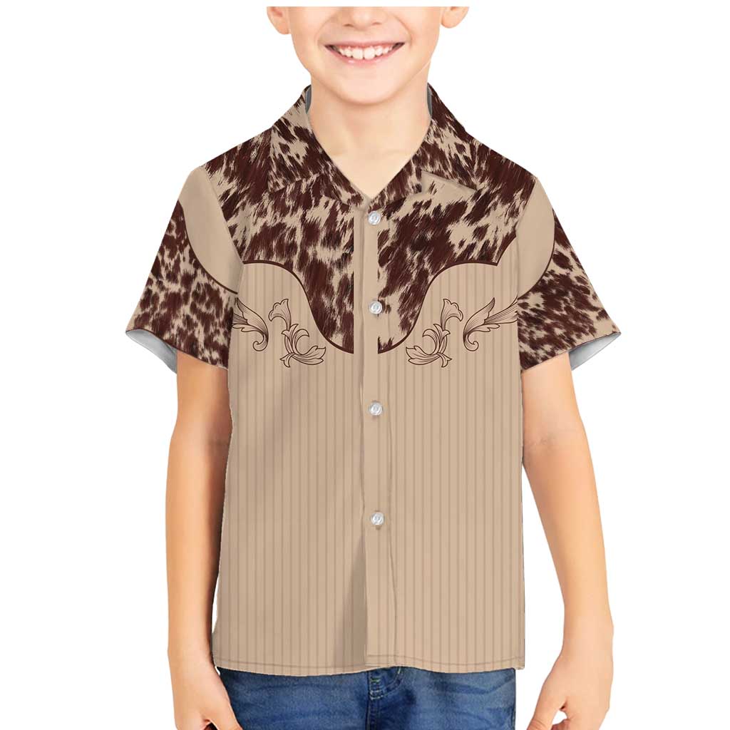 Cowboys Wild West Family Matching Mermaid Dress and Hawaiian Shirt Cow Prints - Wonder Print Shop