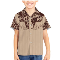 Cowboys Wild West Family Matching Mermaid Dress and Hawaiian Shirt Cow Prints - Wonder Print Shop