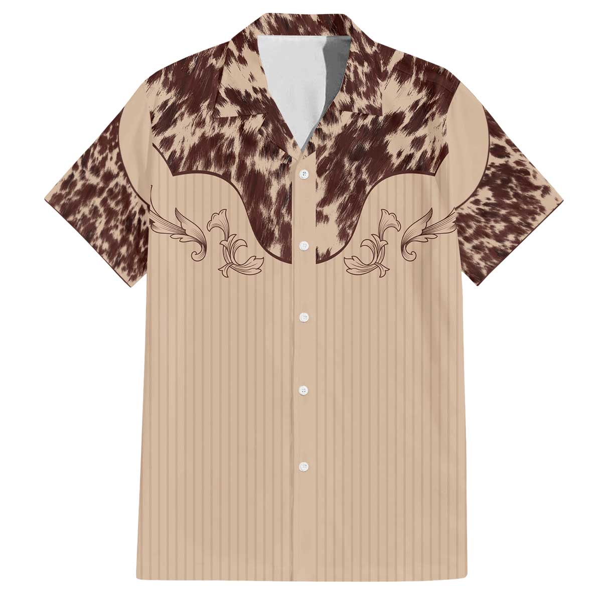 Cowboys Wild West Family Matching Off The Shoulder Long Sleeve Dress and Hawaiian Shirt Cow Prints - Wonder Print Shop