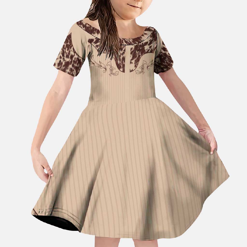 Cowboys Wild West Family Matching Off Shoulder Maxi Dress and Hawaiian Shirt Cow Prints - Wonder Print Shop