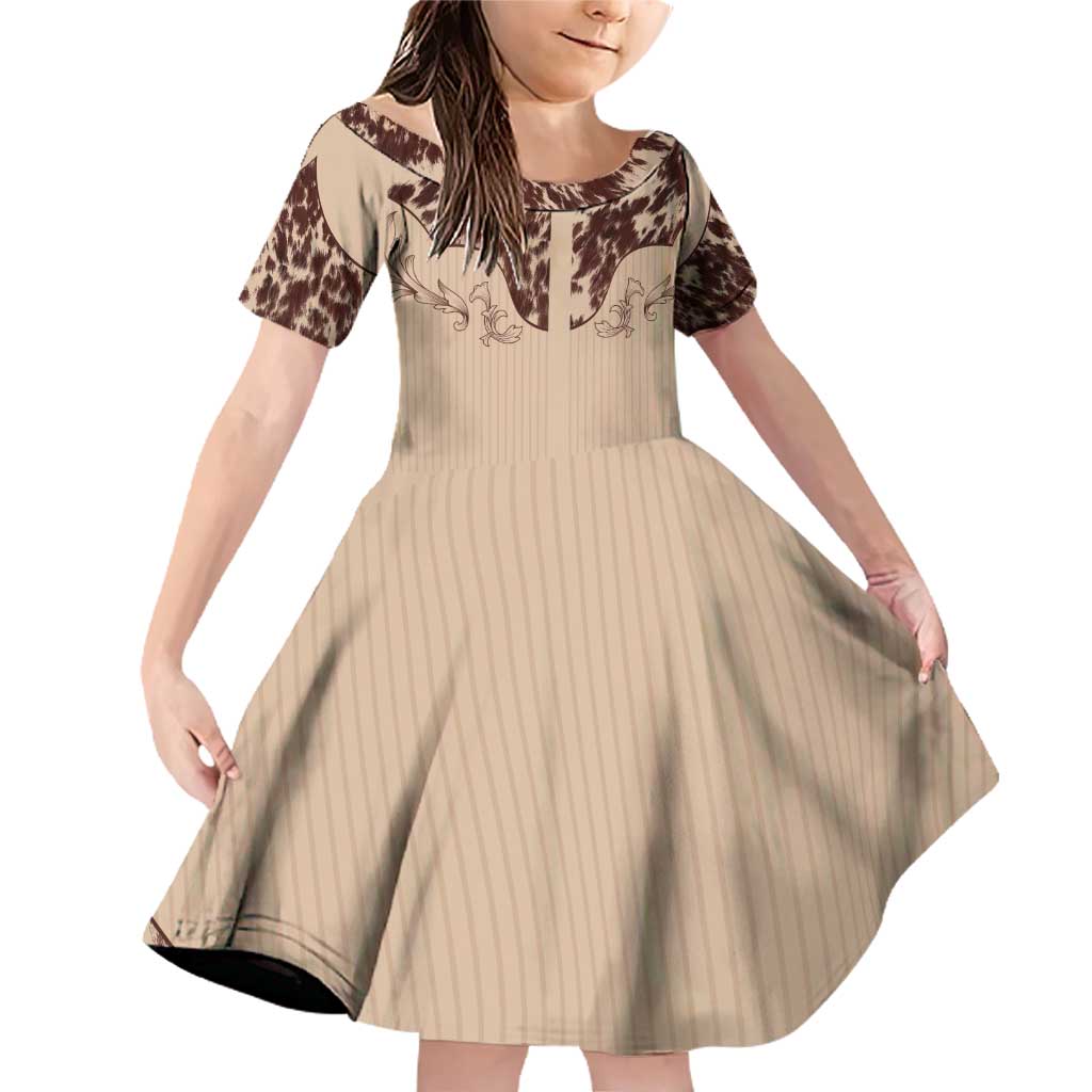 Cowboys Wild West Family Matching Off Shoulder Short Dress and Hawaiian Shirt Cow Prints - Wonder Print Shop