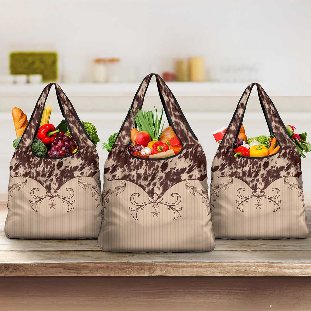 Cowboys Wild West Grocery Bag Cow Prints - Wonder Print Shop