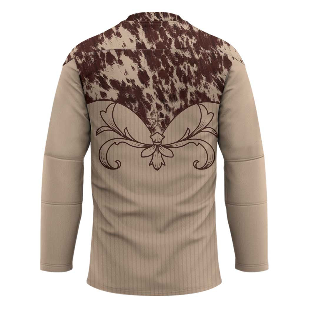 Cowboys Wild West Hockey Jersey Cow Prints - Wonder Print Shop