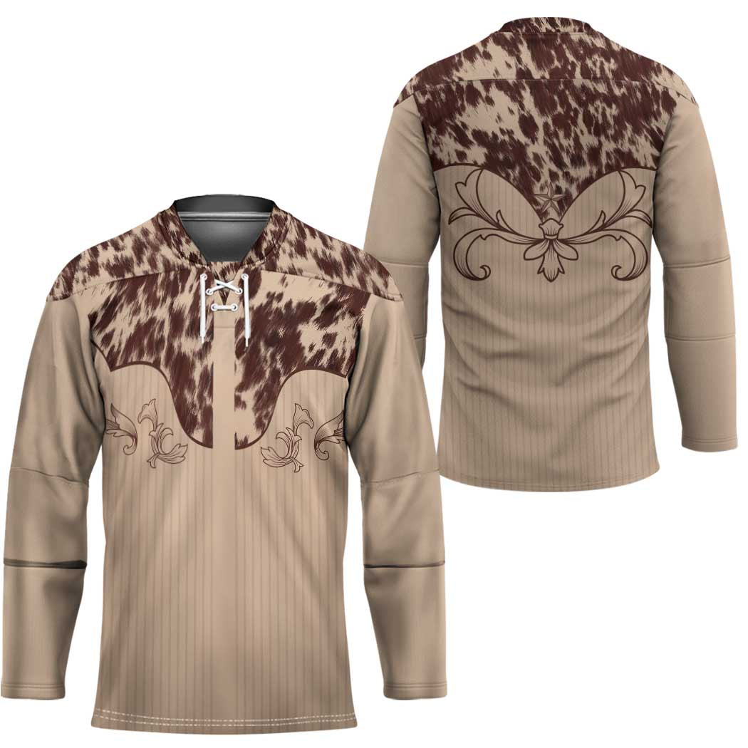 Cowboys Wild West Hockey Jersey Cow Prints - Wonder Print Shop