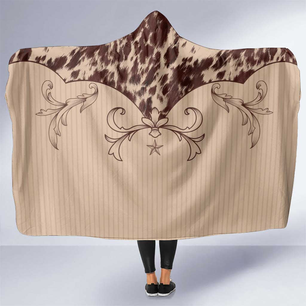 Cowboys Wild West Hooded Blanket Cow Prints - Wonder Print Shop