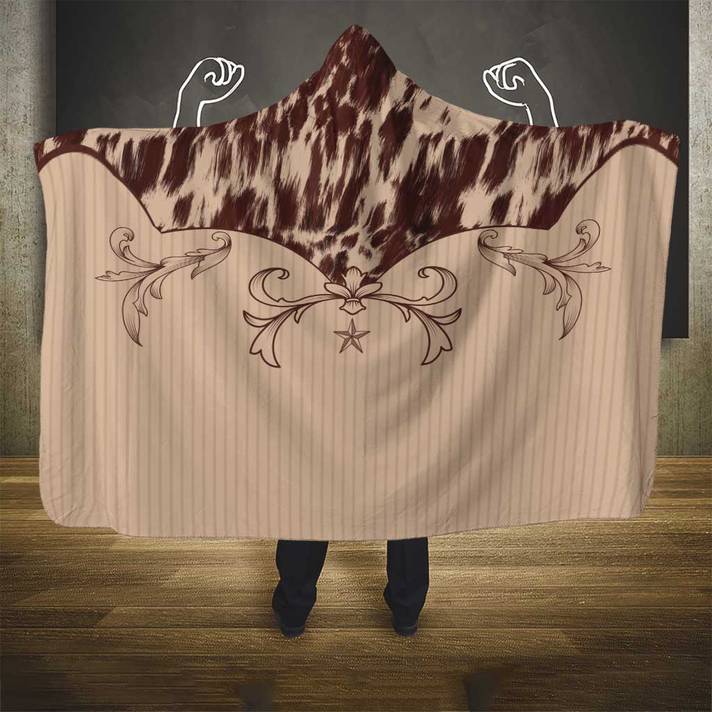 Cowboys Wild West Hooded Blanket Cow Prints - Wonder Print Shop