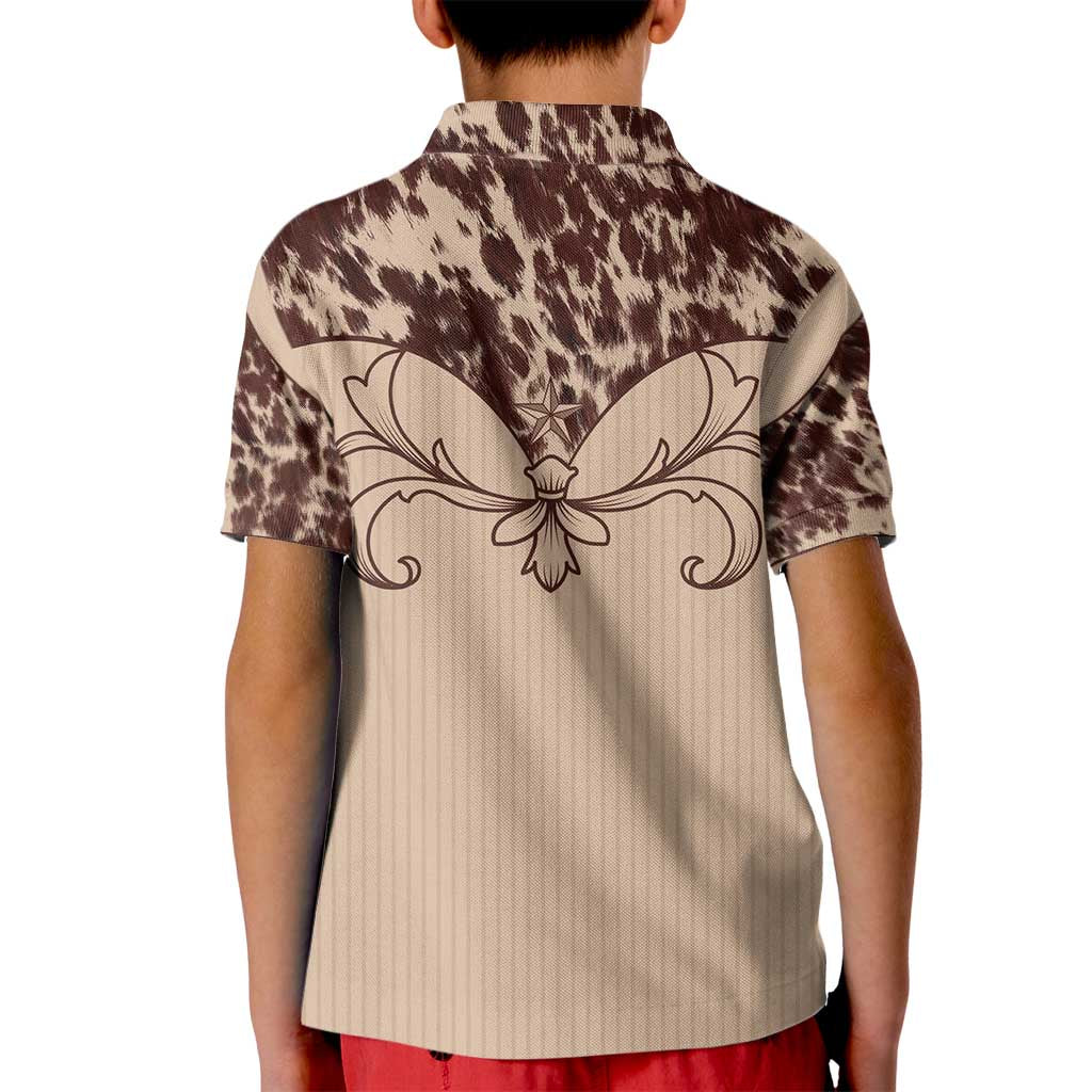 Cowboys Wild West Kid Polo Shirt Cow Prints - Wonder Print Shop
