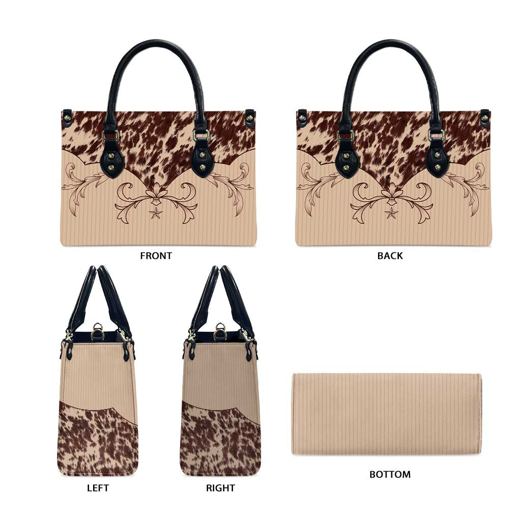 Cowboys Wild West Leather Bag Cow Prints - Wonder Print Shop
