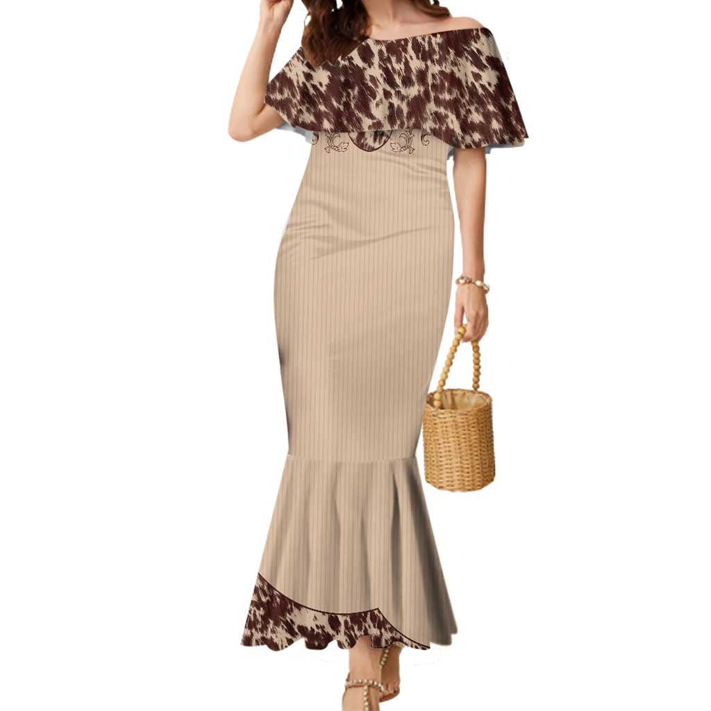 Cowboys Wild West Mermaid Dress Cow Prints - Wonder Print Shop