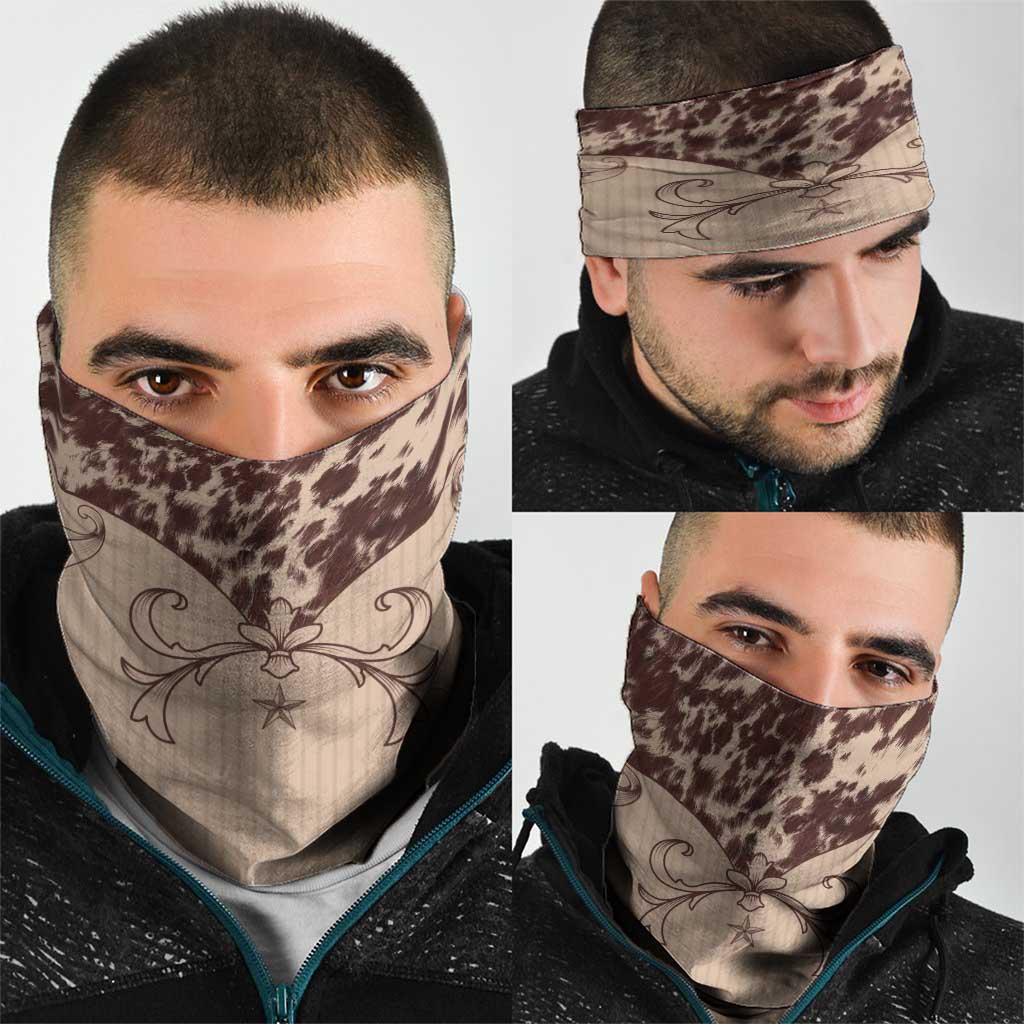 Cowboys Wild West Neck Gaiter Cow Prints - Wonder Print Shop