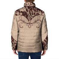 Cowboys Wild West Padded Jacket Cow Prints - Wonder Print Shop