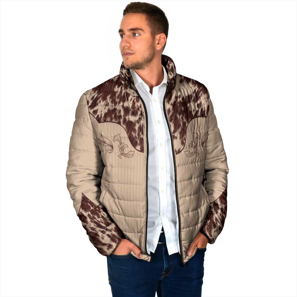 Cowboys Wild West Padded Jacket Cow Prints - Wonder Print Shop