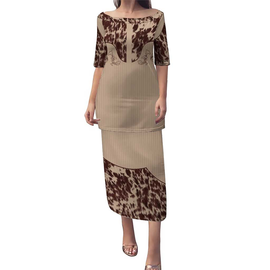 Cowboys Wild West Puletasi Cow Prints - Wonder Print Shop