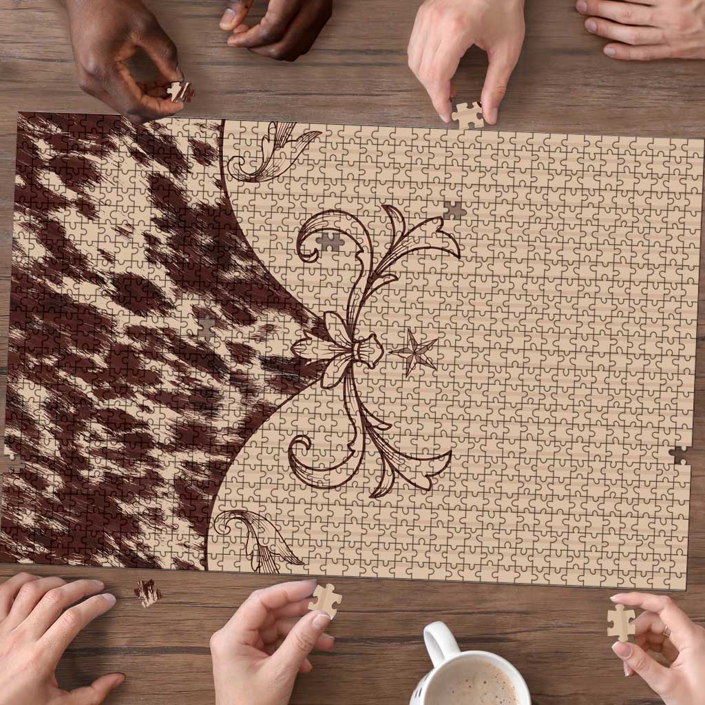 Cowboys Wild West Puzzle Cow Prints - Wonder Print Shop