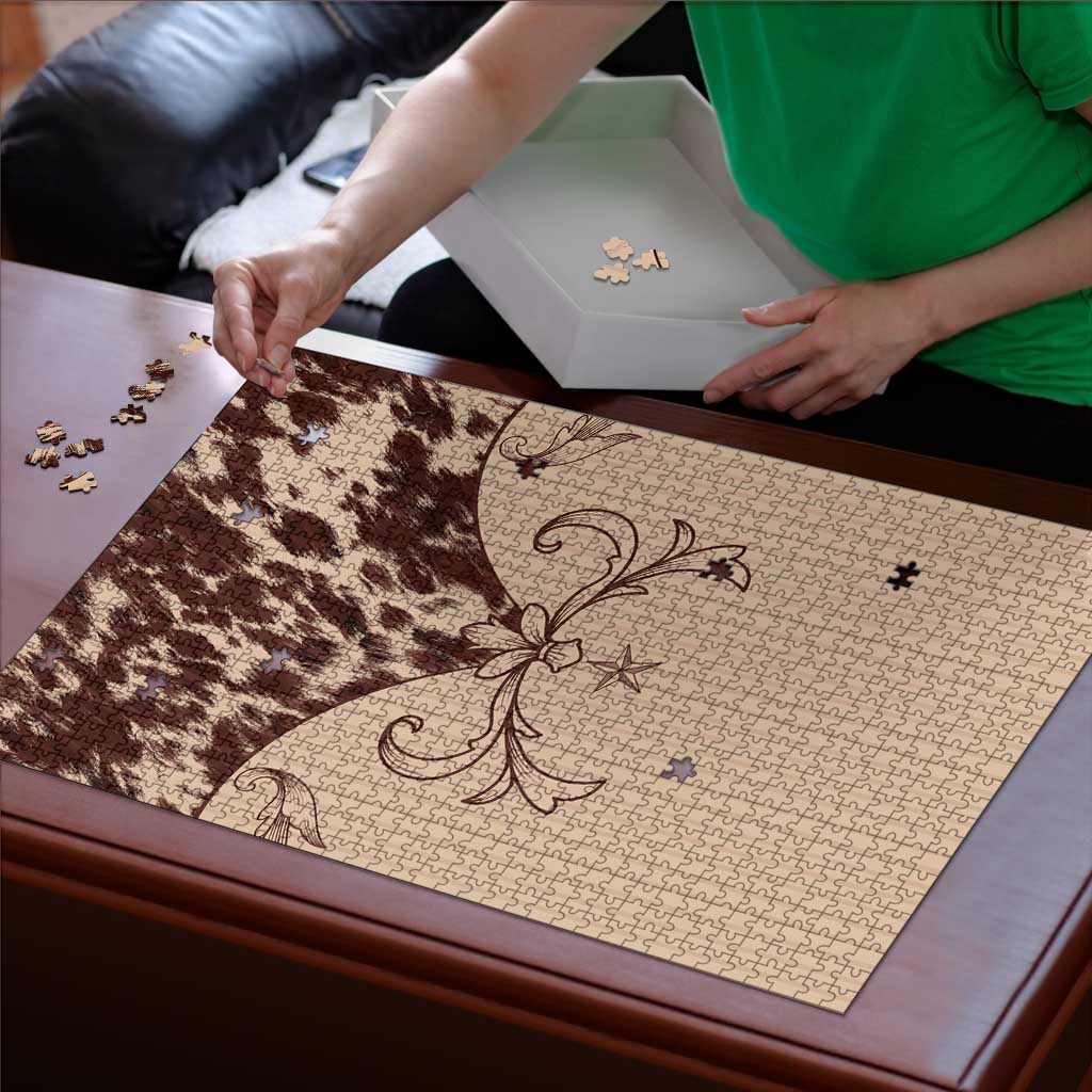 Cowboys Wild West Puzzle Cow Prints - Wonder Print Shop