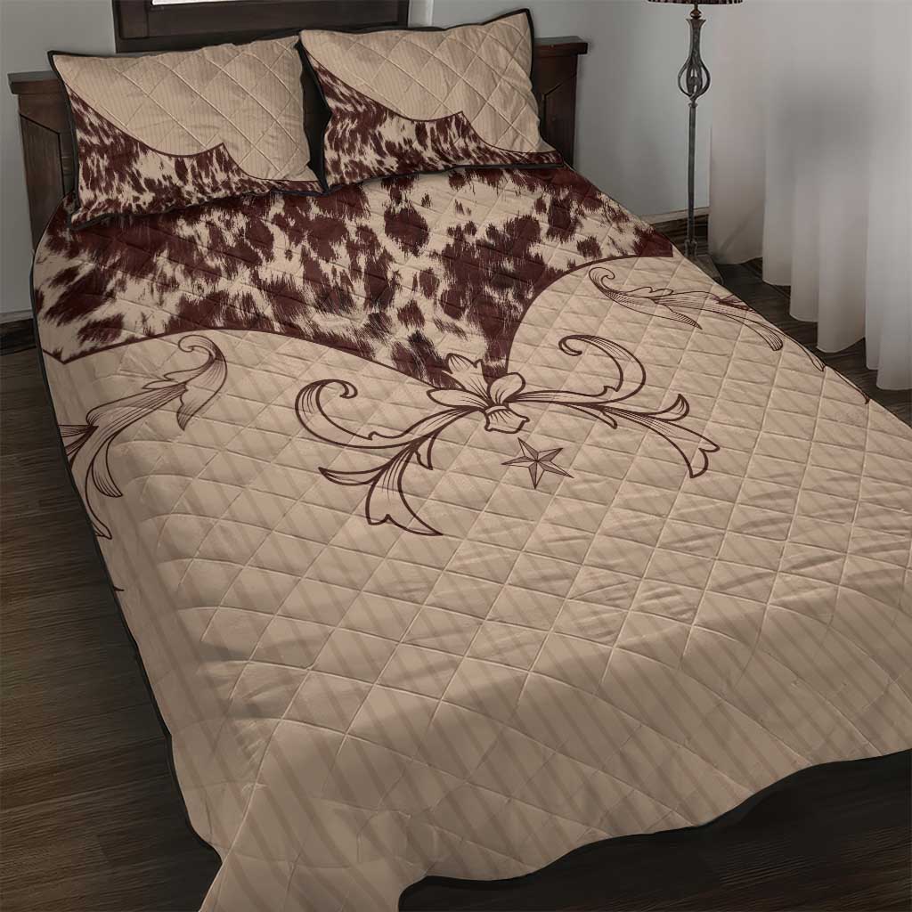 Cowboys Wild West Quilt Bed Set Cow Prints - Wonder Print Shop