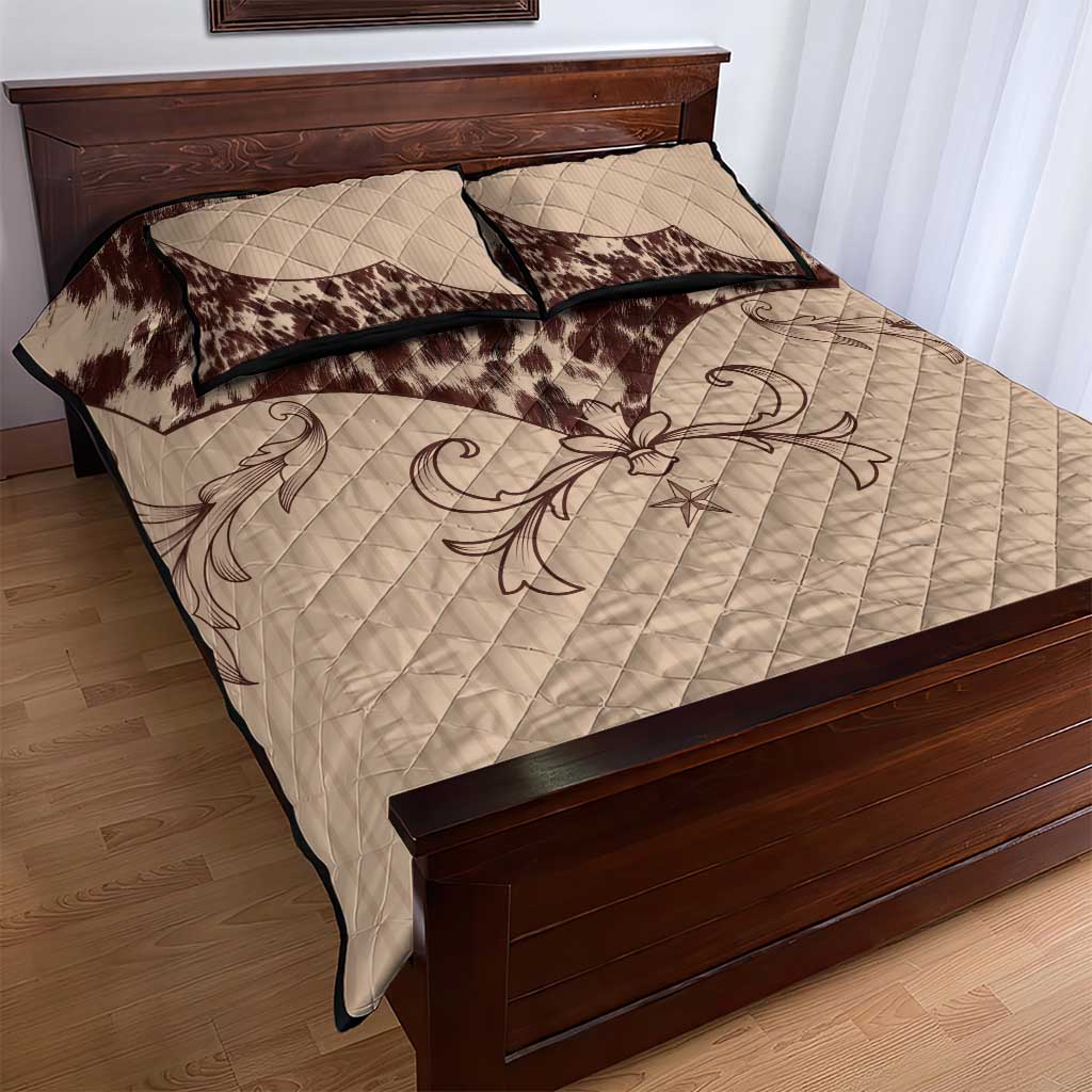 Cowboys Wild West Quilt Bed Set Cow Prints - Wonder Print Shop