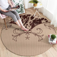 Cowboys Wild West Round Carpet Cow Prints - Wonder Print Shop