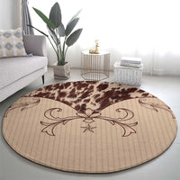 Cowboys Wild West Round Carpet Cow Prints - Wonder Print Shop