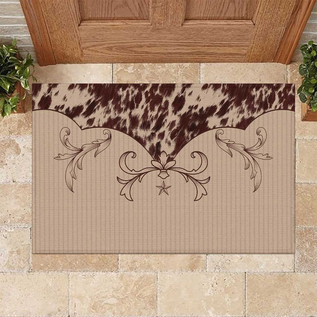 Cowboys Wild West Rubber Doormat Cow Prints - Wonder Print Shop