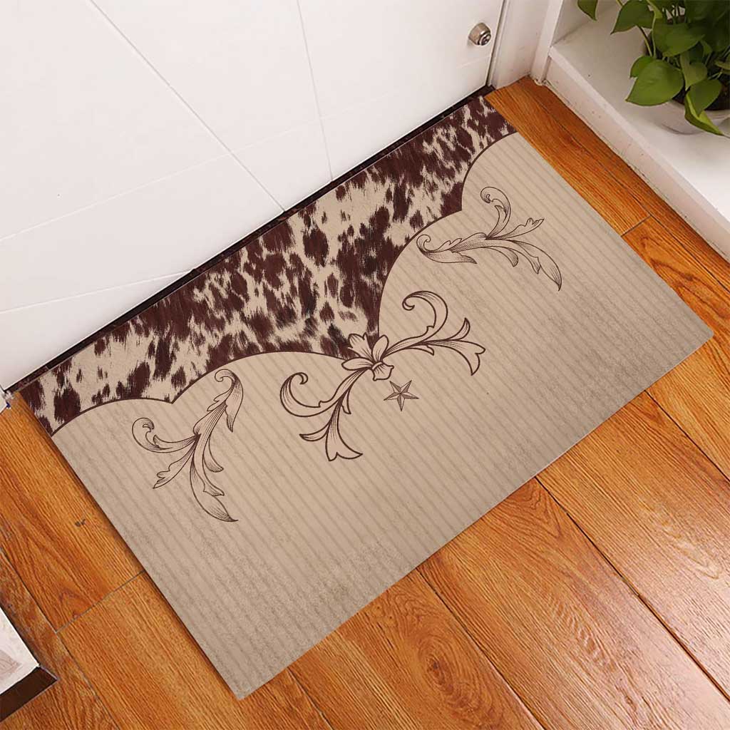 Cowboys Wild West Rubber Doormat Cow Prints - Wonder Print Shop