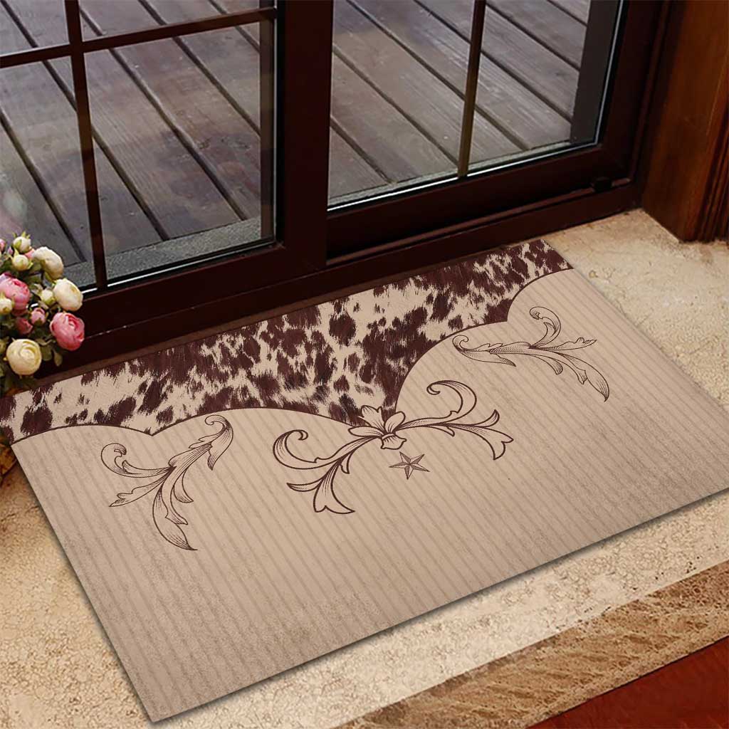 Cowboys Wild West Rubber Doormat Cow Prints - Wonder Print Shop