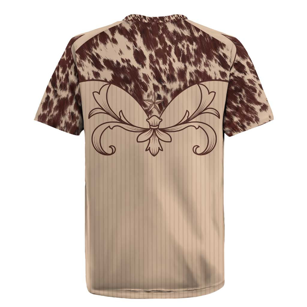 Cowboys Wild West Rugby Jersey Cow Prints - Wonder Print Shop