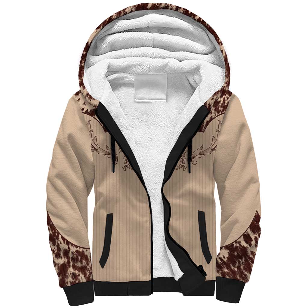 Cowboys Wild West Sherpa Hoodie Cow Prints - Wonder Print Shop