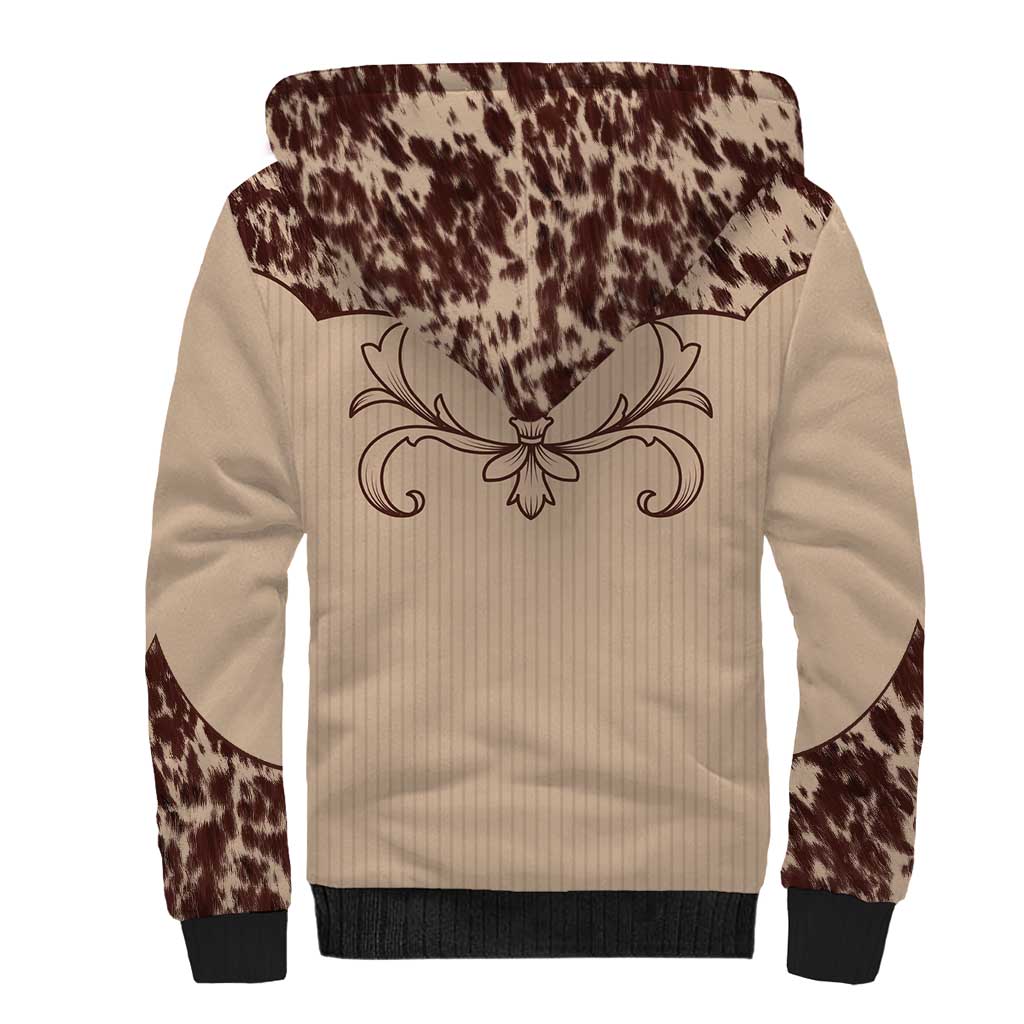 Cowboys Wild West Sherpa Hoodie Cow Prints - Wonder Print Shop