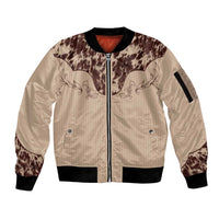 Cowboys Wild West Sleeve Zip Bomber Jacket Cow Prints - Wonder Print Shop