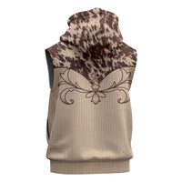 Cowboys Wild West Sleeveless Zip Hoodie Cow Prints - Wonder Print Shop