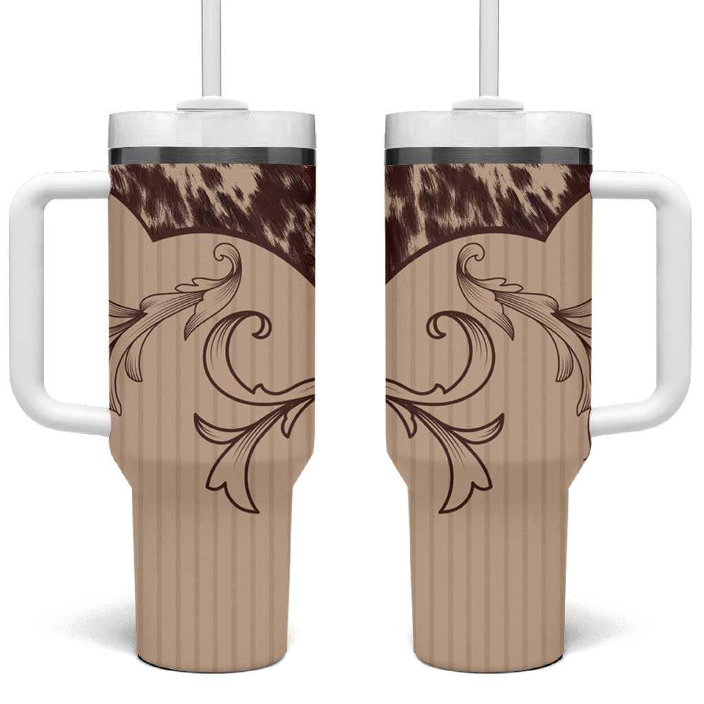 Cowboys Wild West Tumbler With Handle Cow Prints - Wonder Print Shop