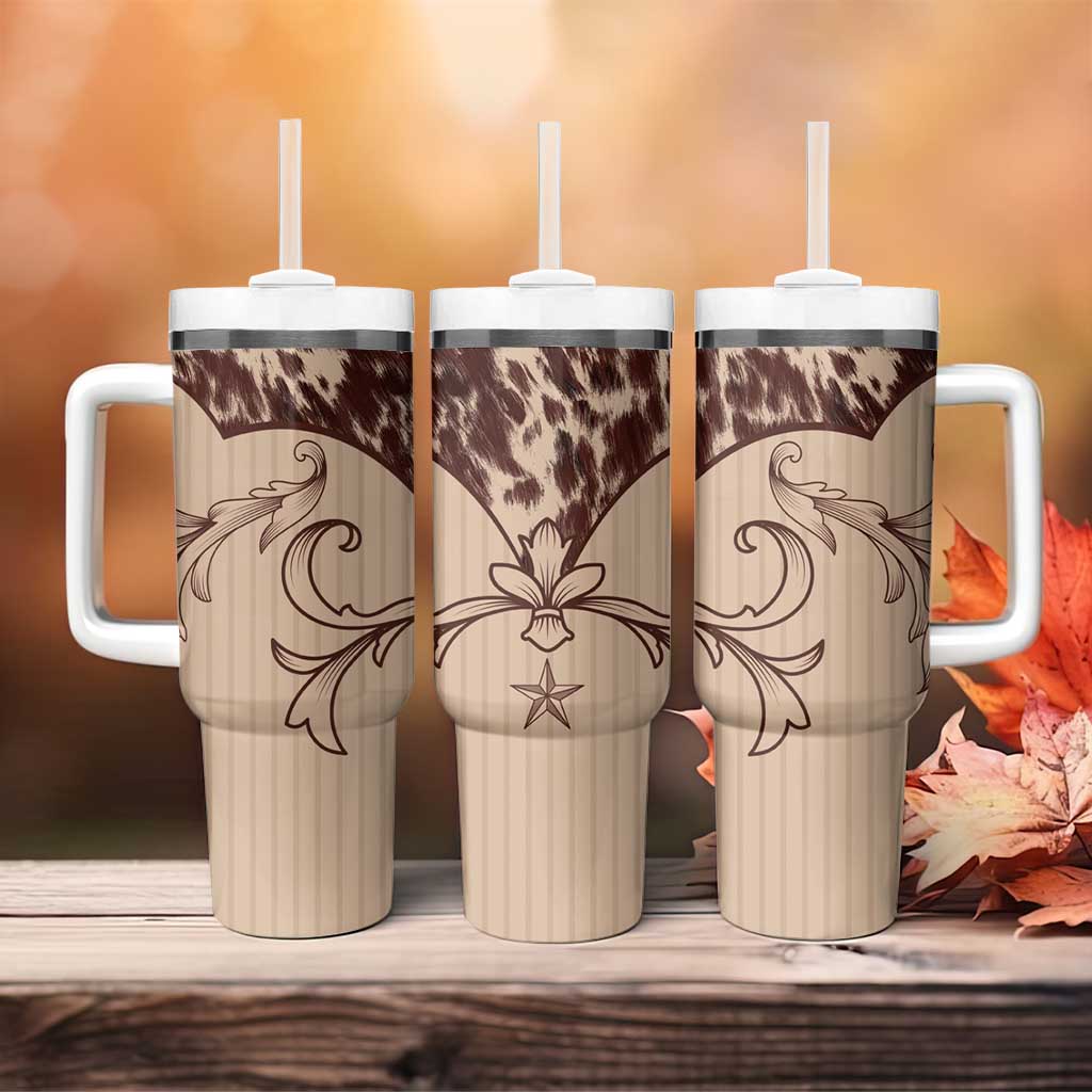 Cowboys Wild West Tumbler With Handle Cow Prints - Wonder Print Shop