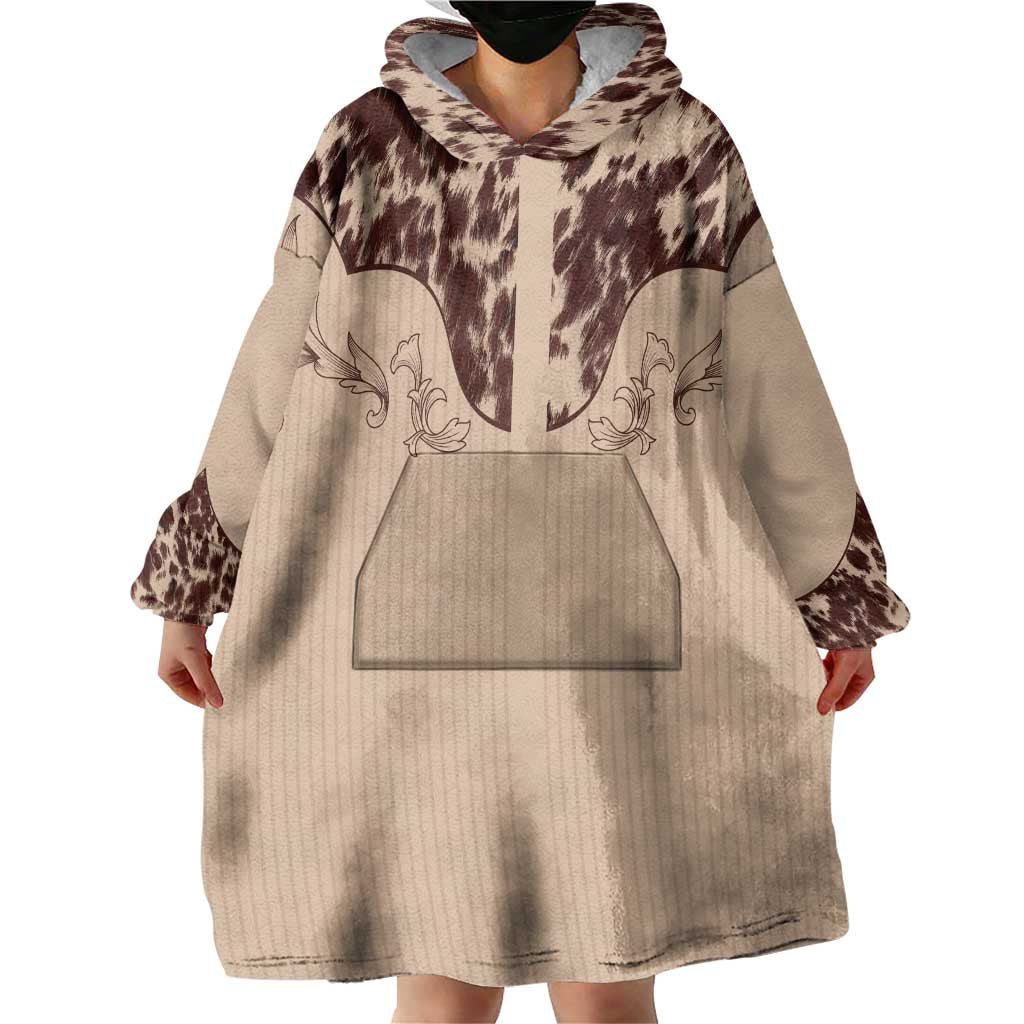 Cowboys Wild West Wearable Blanket Hoodie Cow Prints - Wonder Print Shop
