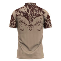 Cowboys Wild West Zipper Polo Shirt Cow Prints - Wonder Print Shop