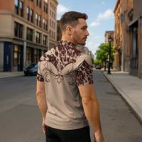 Cowboys Wild West Zipper Polo Shirt Cow Prints - Wonder Print Shop