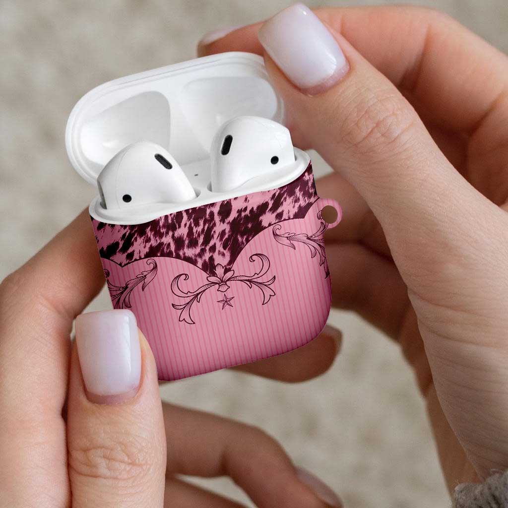Cowboys Wild West AirPods Case Pink Cow Prints - Wonder Print Shop