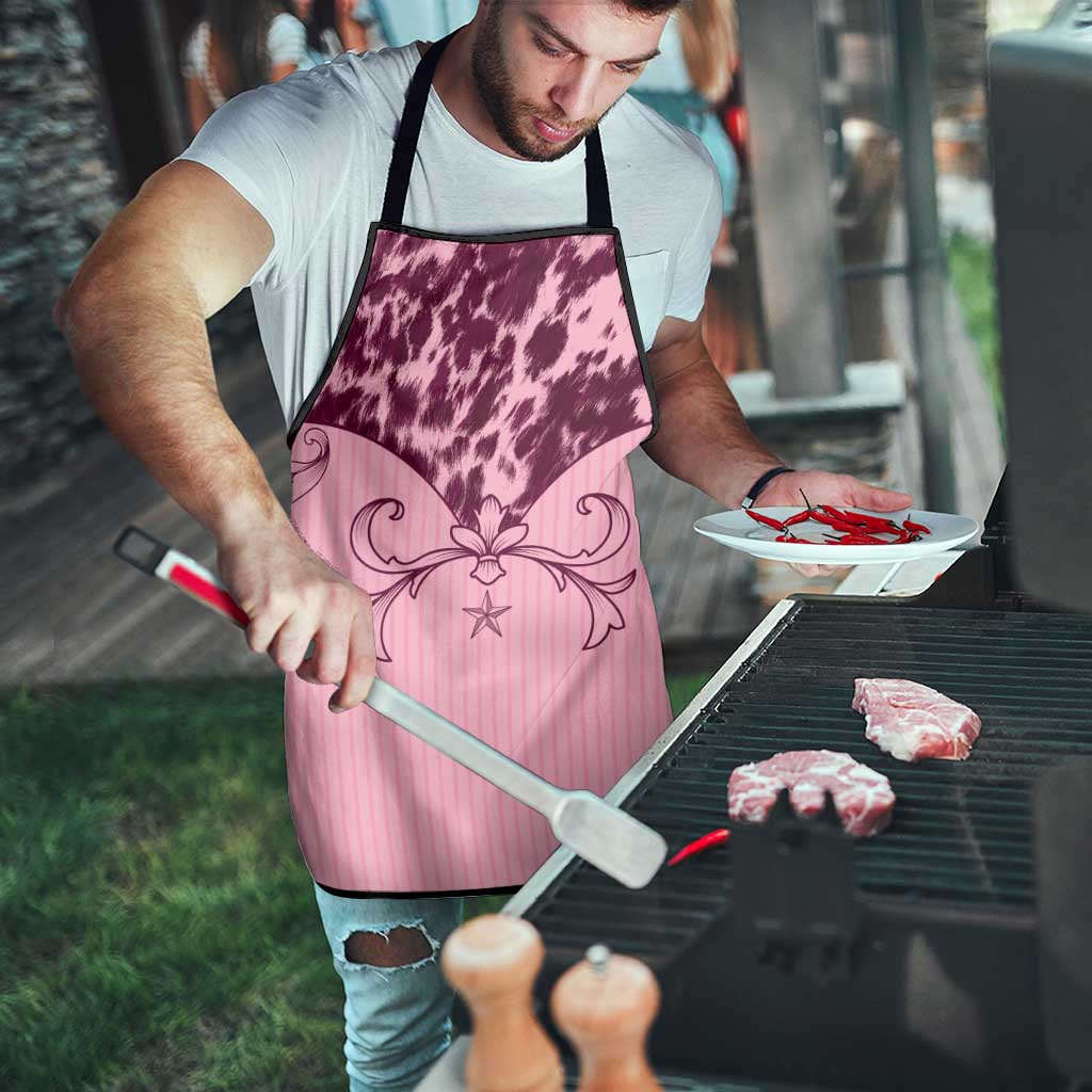 Cowboys Wild West Apron Pink Cow Prints - Wonder Print Shop