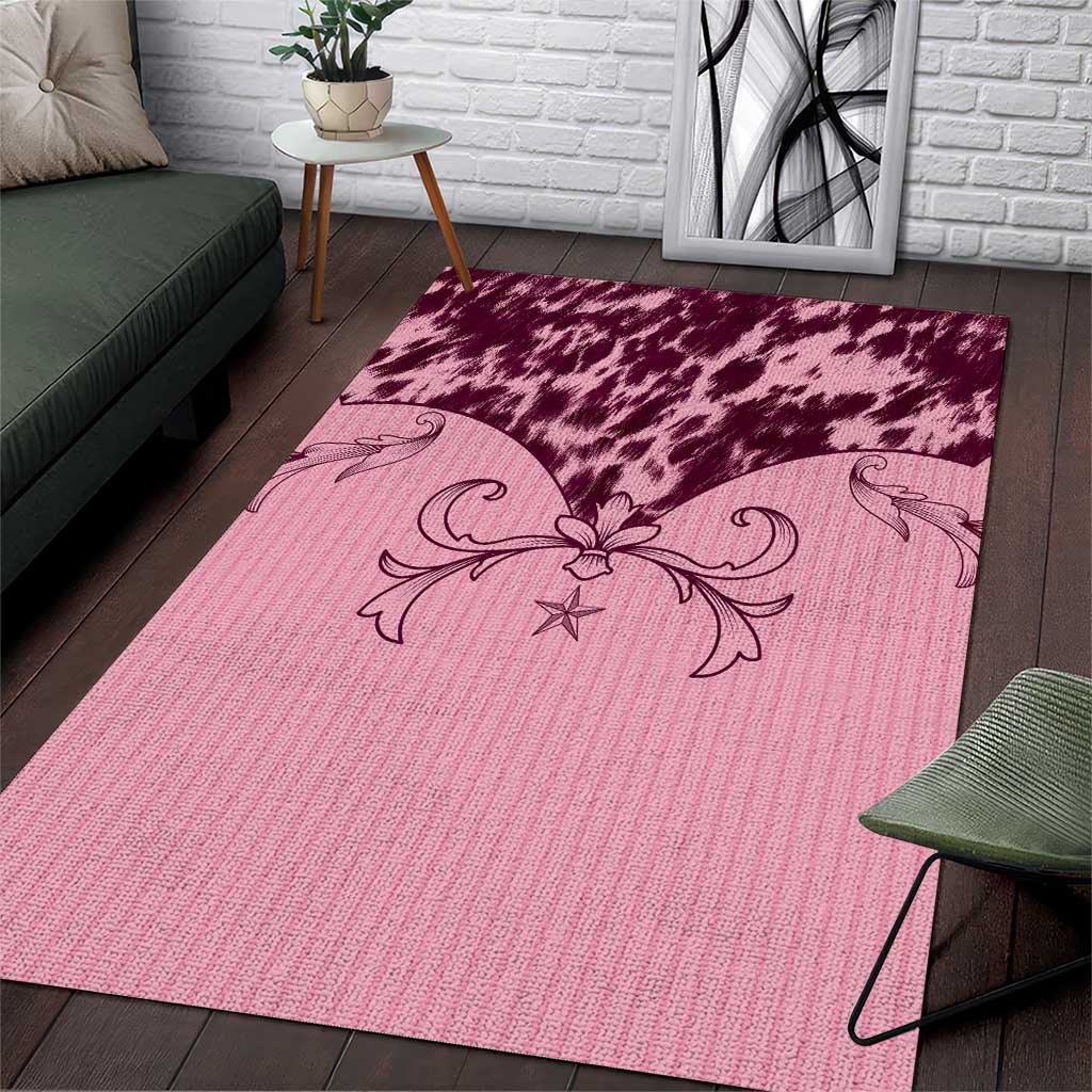 Cowboys Wild West Area Rug Pink Cow Prints - Wonder Print Shop