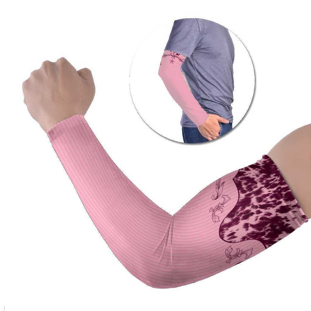 Cowboys Wild West Arm Sleeves Pink Cow Prints - Wonder Print Shop