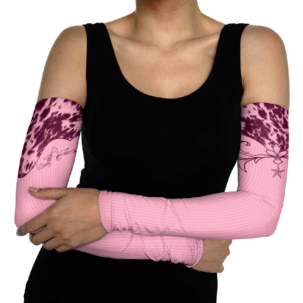 Cowboys Wild West Arm Sleeves Pink Cow Prints - Wonder Print Shop