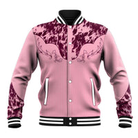 Cowboys Wild West Baseball Jacket Pink Cow Prints - Wonder Print Shop