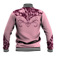Cowboys Wild West Baseball Jacket Pink Cow Prints - Wonder Print Shop