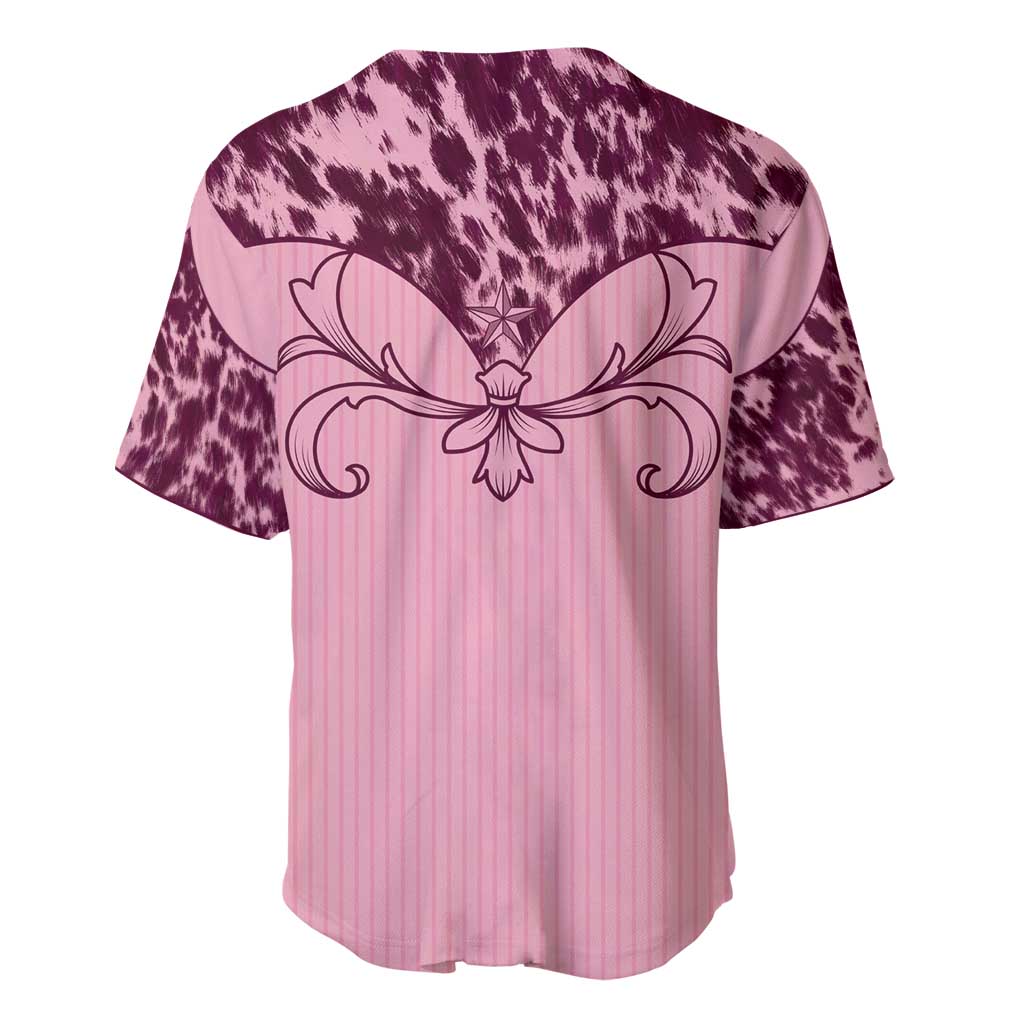 Cowboys Wild West Baseball Jersey Pink Cow Prints - Wonder Print Shop