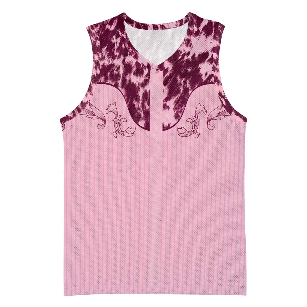 Cowboys Wild West Basketball Jersey Pink Cow Prints - Wonder Print Shop
